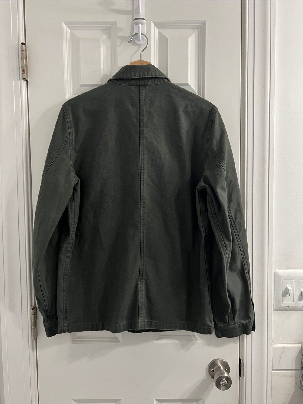 ASOS Olive Green Utility Jacket Shirt with Patch Pockets- Small - Picture 7 of 13